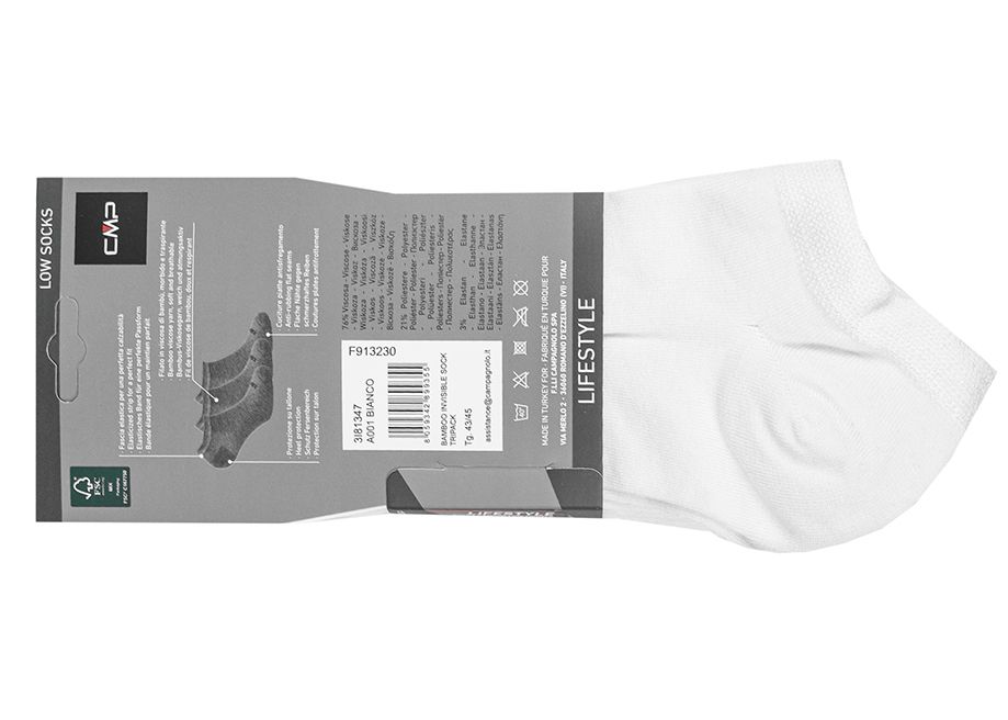 CMP Șosete Bamboo Invisibile 3-pack 3I81347/A001