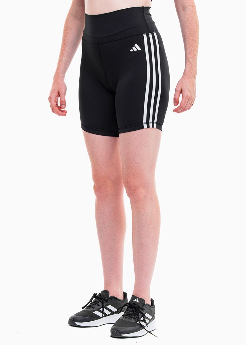 adidas Pantaloni scurți pentru femei Training Essentials 3-Stripes High-Waisted HK9964