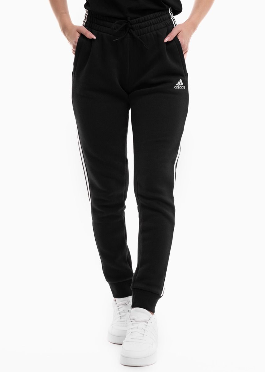 adidas Pantaloni pentru femei Essentials 3-Stripes Fleece Cuffed HZ5753