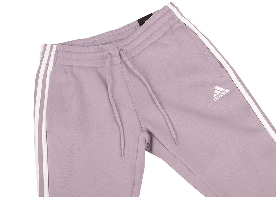 adidas Pantaloni pentru femei Essentials 3-Stripes Fleece Cuffed IR5403