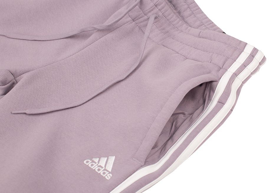 adidas Pantaloni pentru femei Essentials 3-Stripes Fleece Cuffed IR5403