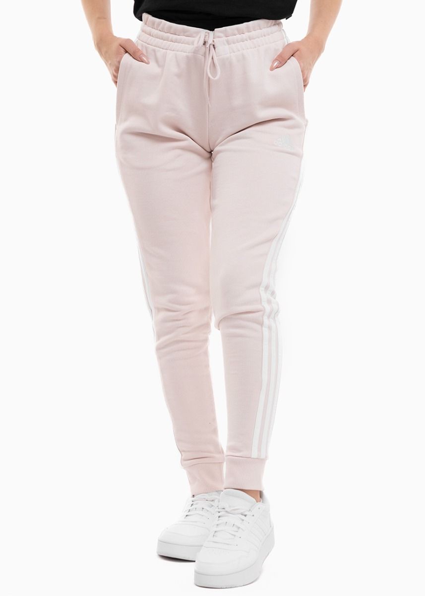 adidas Pantaloni pentru femei Essentials 3-Stripes French Terry Cuffed IC9924