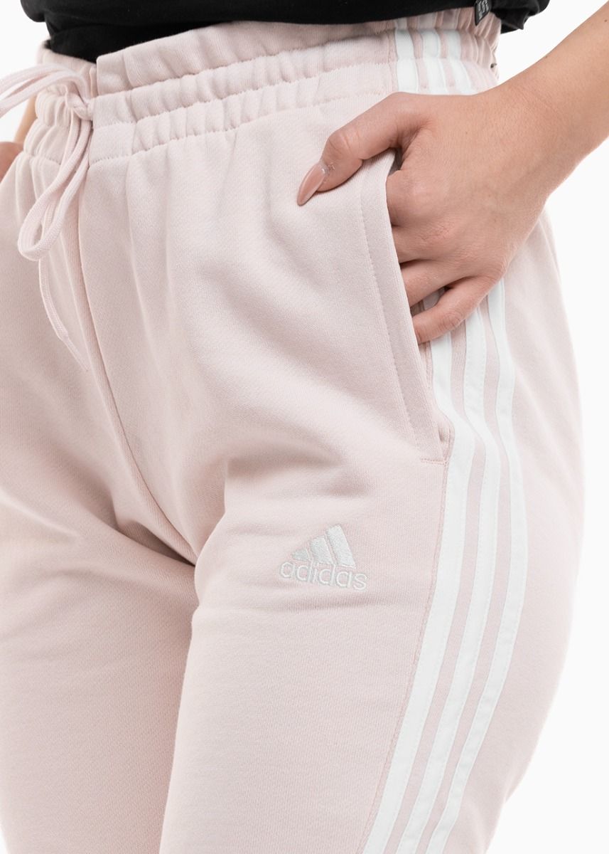 adidas Pantaloni pentru femei Essentials 3-Stripes French Terry Cuffed IC9924