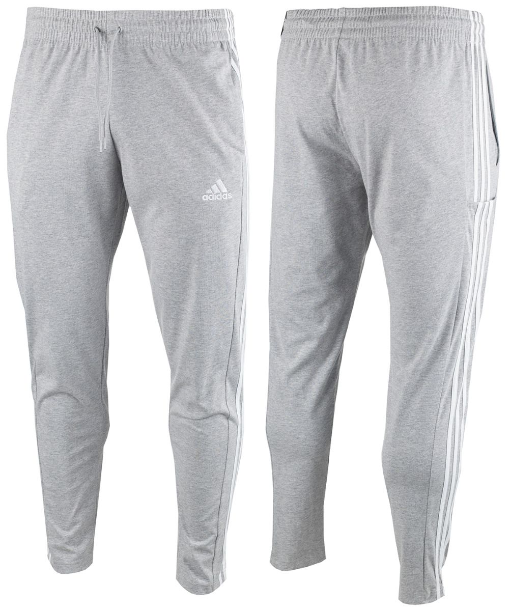adidas Pantaloni bărbați Essentials Single Jersey Tapered Open Hem 3-Stripes IC0046