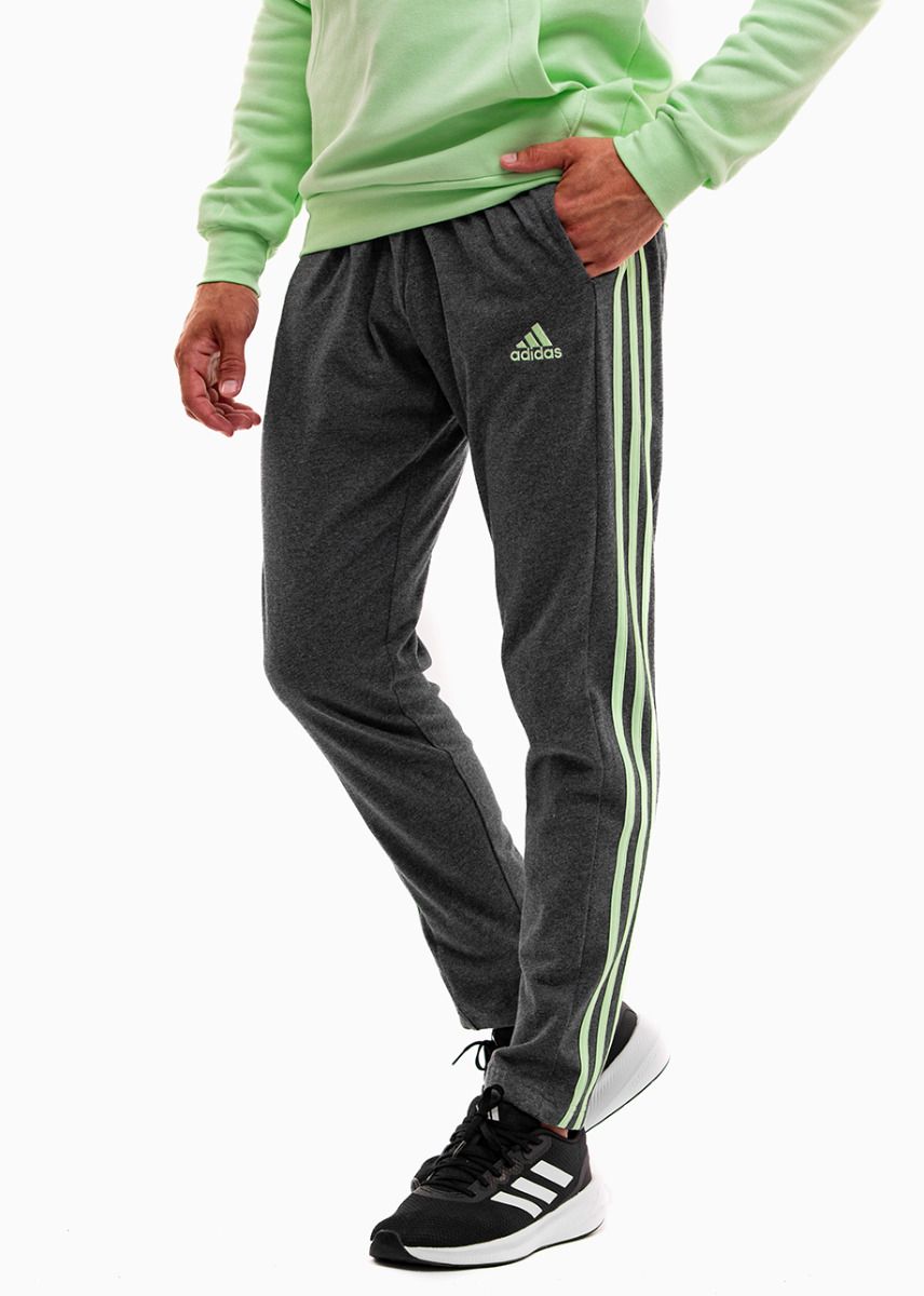 adidas Pantaloni bărbați Essentials Single Jersey Tapered Open Hem 3-Stripes IS1367