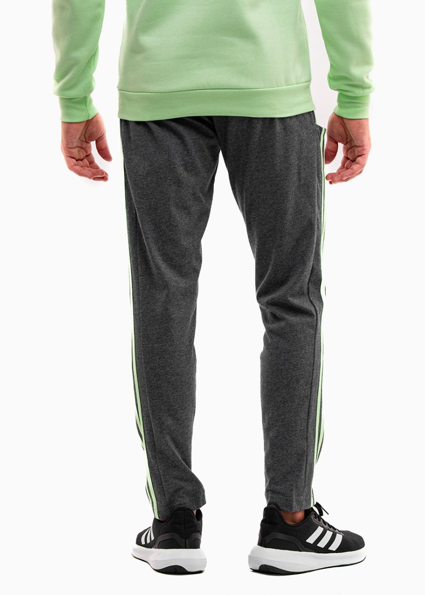 adidas Pantaloni bărbați Essentials Single Jersey Tapered Open Hem 3-Stripes IS1367