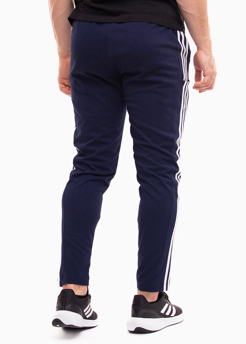 adidas Pantaloni bărbați Essentials Single Jersey Tapered Open Hem 3-Stripes IC0045
