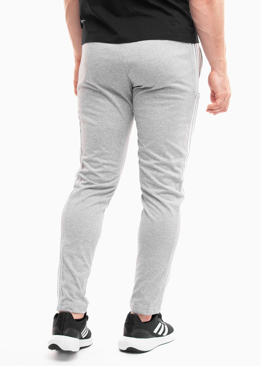 adidas Pantaloni bărbați Essentials Single Jersey Tapered Open Hem 3-Stripes IC0046