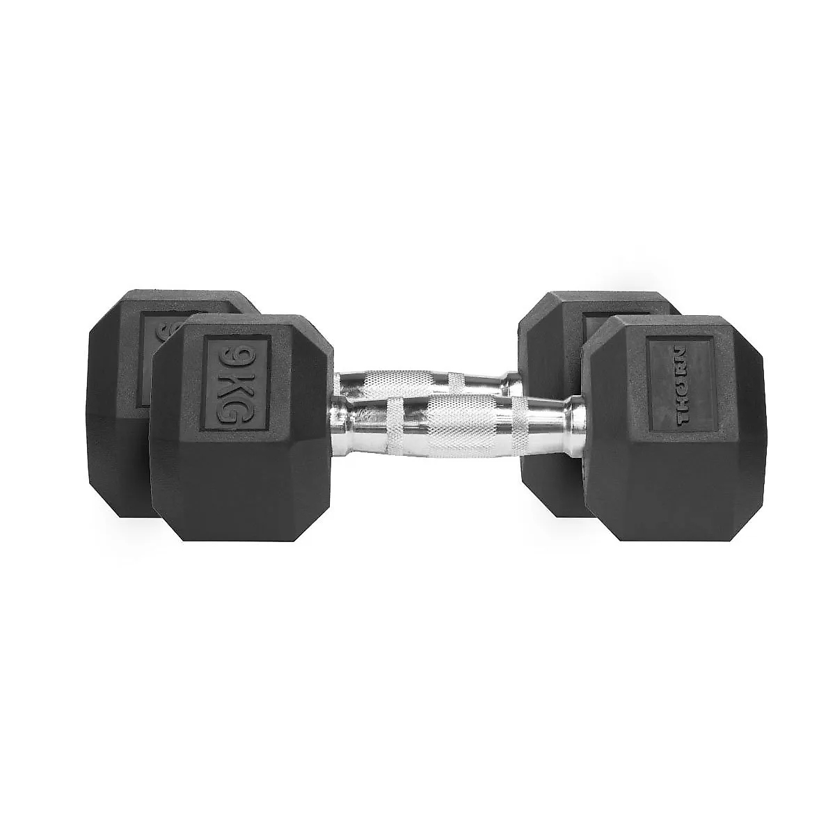 THORN FIT Gantere Hex Rubber Dumbbell 9,0kg 2 pcs