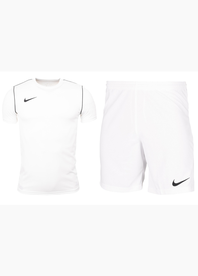 Nike Set de sport pentru copii Tricou Pantaloni scurți Dri Fit Park Training BV6905 100/BV6865 100 Nike Set de sport pentru copii Tricou Pantaloni scurți Dri Fit Park Training BV6905 100/BV6865 100