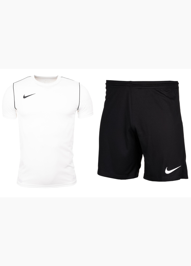 Nike set de sport pentru bărbați Tricou Pantaloni scurți Dry Park 20 Top BV6883 100/BV6855 010 Nike set de sport pentru bărbați Tricou Pantaloni scurți Dry Park 20 Top BV6883 100/BV6855 010