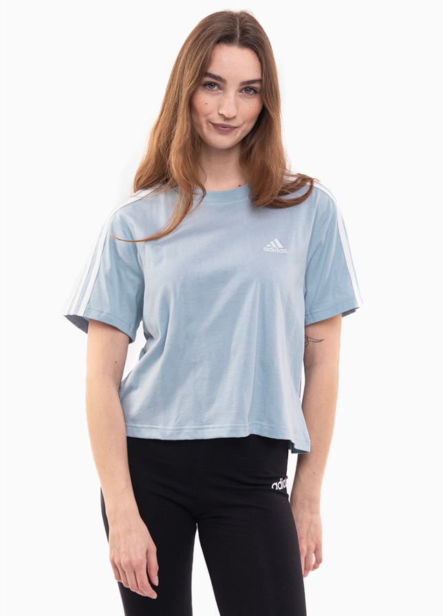 adidas Tricou pentru femei Essentials 3-Stripes Single Jersey Crop Top IS1568 adidas Tricou pentru femei Essentials 3-Stripes Single Jersey Crop Top IS1568