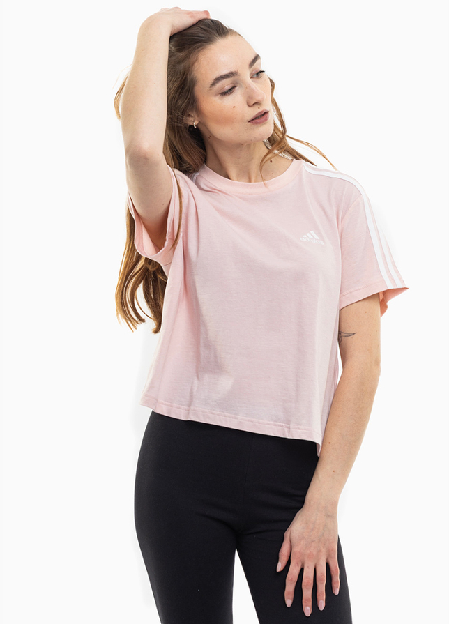 adidas Tricou pentru femei Essentials 3-Stripes Single Jersey Crop Top IY4227 adidas Tricou pentru femei Essentials 3-Stripes Single Jersey Crop Top IY4227