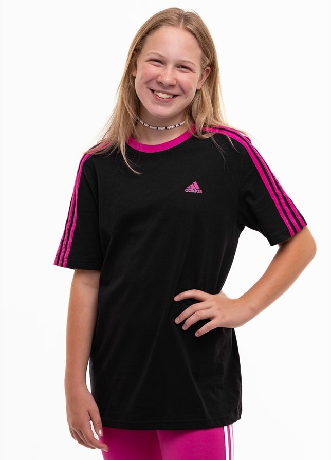 adidas Tricou pentru copii Essentials 3-Stripes Cotton Loose Fit Tee IC3640 adidas Tricou pentru copii Essentials 3-Stripes Cotton Loose Fit Tee IC3640