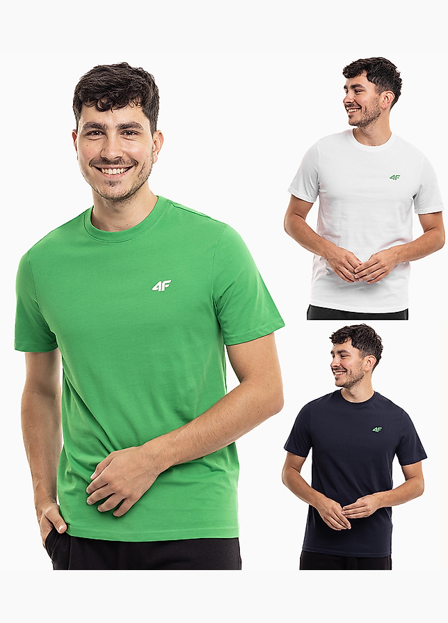 4F Tricou pentru bărbați M1895 3pack 4FWSS24TTSHM1895 90S 4F Tricou pentru bărbați M1895 3pack 4FWSS24TTSHM1895 90S