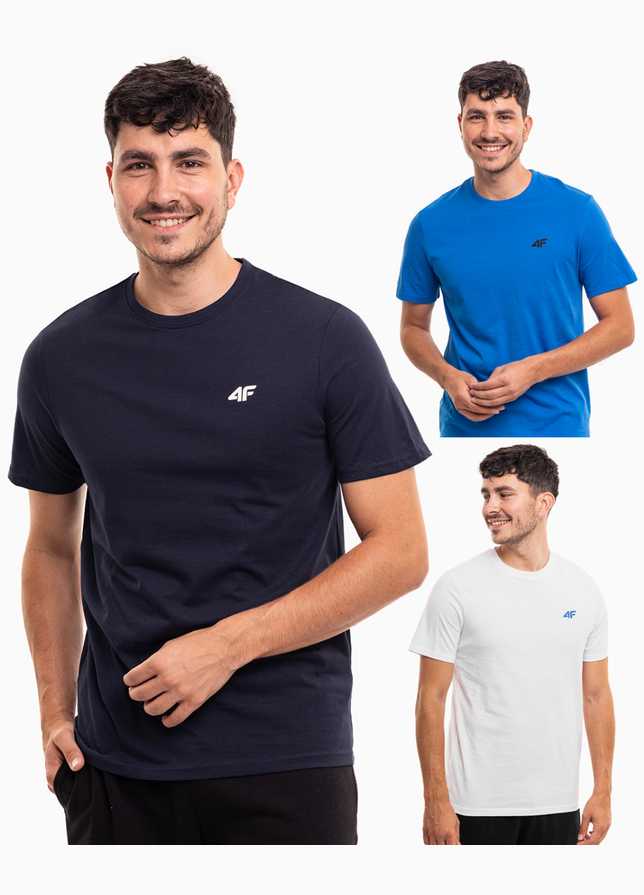 4F Tricou pentru bărbați M1895 3pack 4FWSS24TTSHM1895 91S 4F Tricou pentru bărbați M1895 3pack 4FWSS24TTSHM1895 91S