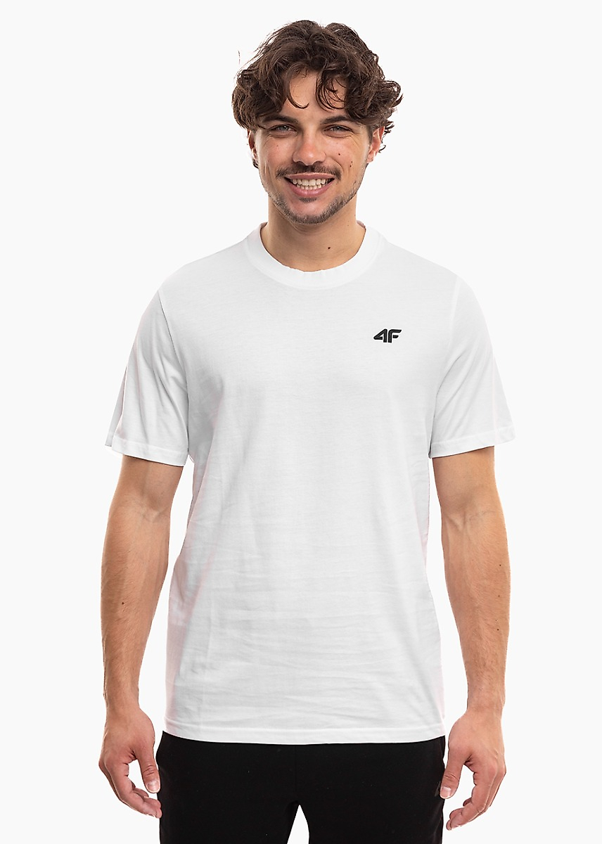 Tricou bărbătesc 4F M3341 alb 4FWMM00TTSHM3341 10S