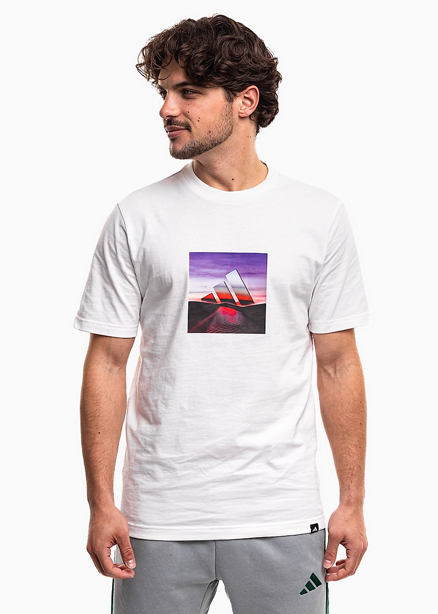 Tricou bărbătesc adidas Summer Heat Graphic alb JZ7545