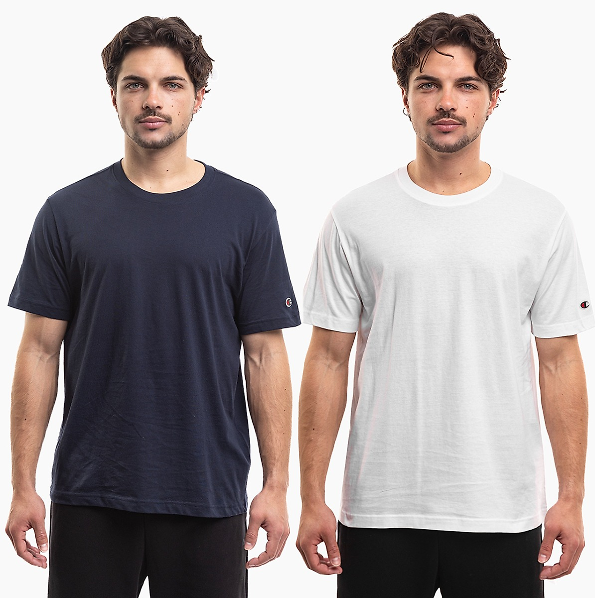 Tricou bărbătesc Champion Short Sleeve T-shirt 2-pak alb / bleumarin 220267 WW001