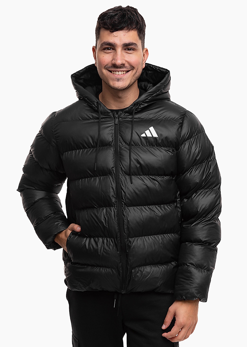 adidas Geacă pentru bărbați Essentials Climawarm Synthetic Down Puffer Hoodie JX7787