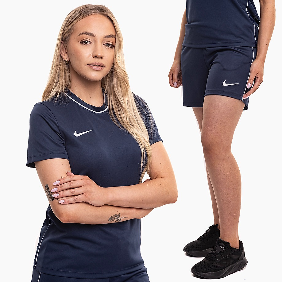 Nike set sportiv damă tricou pantaloni scurți Dri-Fit Park 26 HM7160 410/HM7162 410