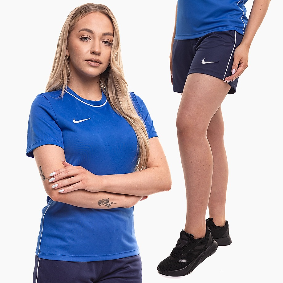 Nike set sportiv damă tricou pantaloni scurți Dri-Fit Park 26 HM7160 463/HM7162 410