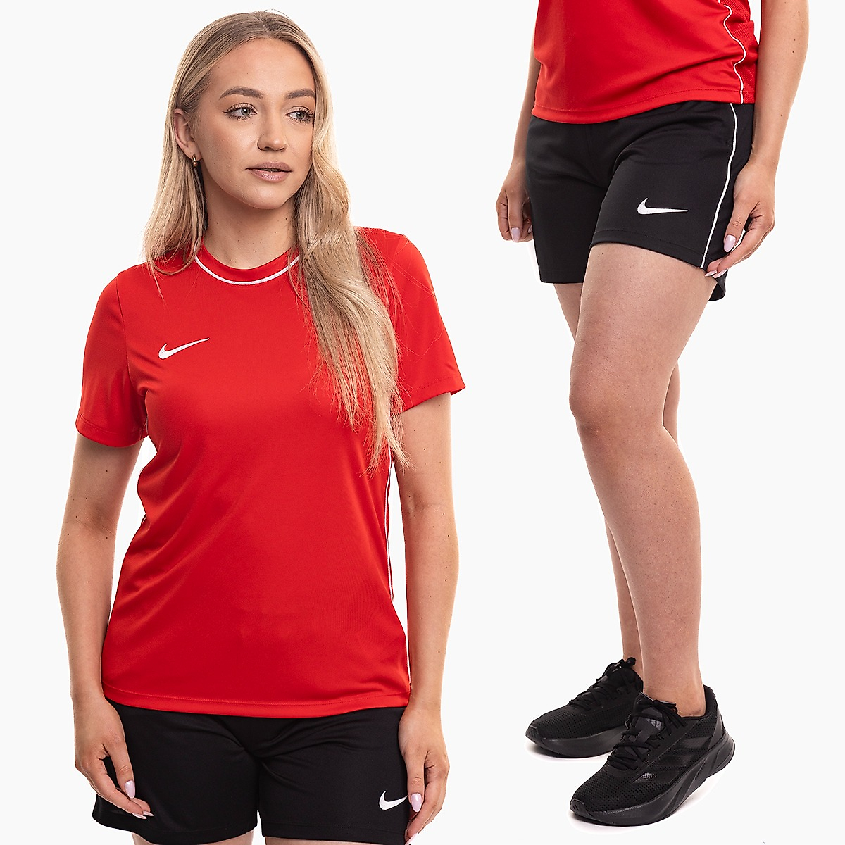 Nike set sportiv damă tricou pantaloni scurți Dri-Fit Park 26 HM7160 657/HM7162 010