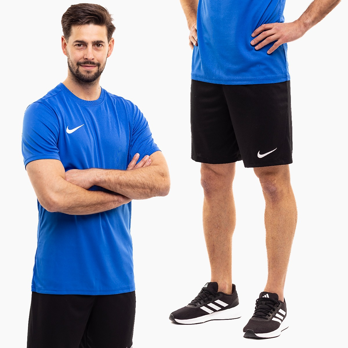 Nike Set de sport pentru bărbați Tricou Pantaloni scurți Dry Park VII JSY SS BV6708 463/BV6855 010