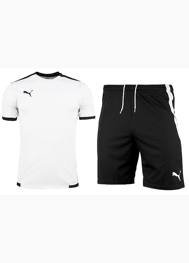 PUMA Set de sport pentru bărbați Tricou Pantaloni scurți teamLIGA Jersey 704917 04/704924 03 PUMA Set de sport pentru bărbați Tricou Pantaloni scurți teamLIGA Jersey 704917 04/704924 03