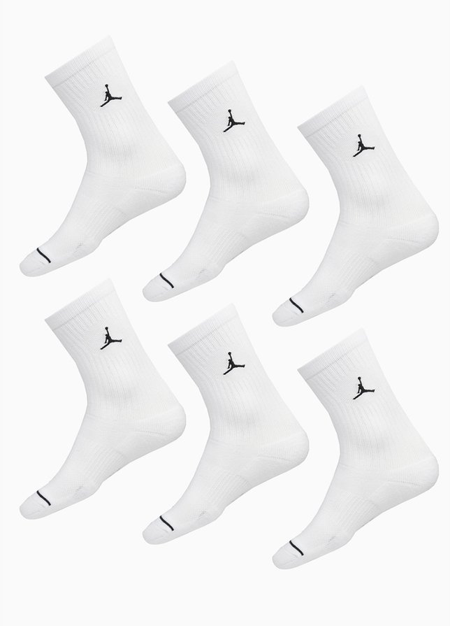 Nike Șosete Jordan Everyday Cushioned Crew Socks 6-Pack HV6228 100 Nike Șosete Jordan Everyday Cushioned Crew Socks 6-Pack HV6228 100